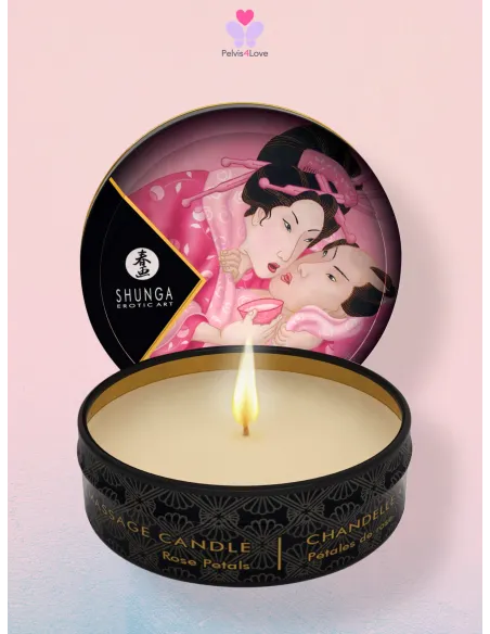 Candela da Massaggio Shunga Rosa | Olio tiepido e setoso